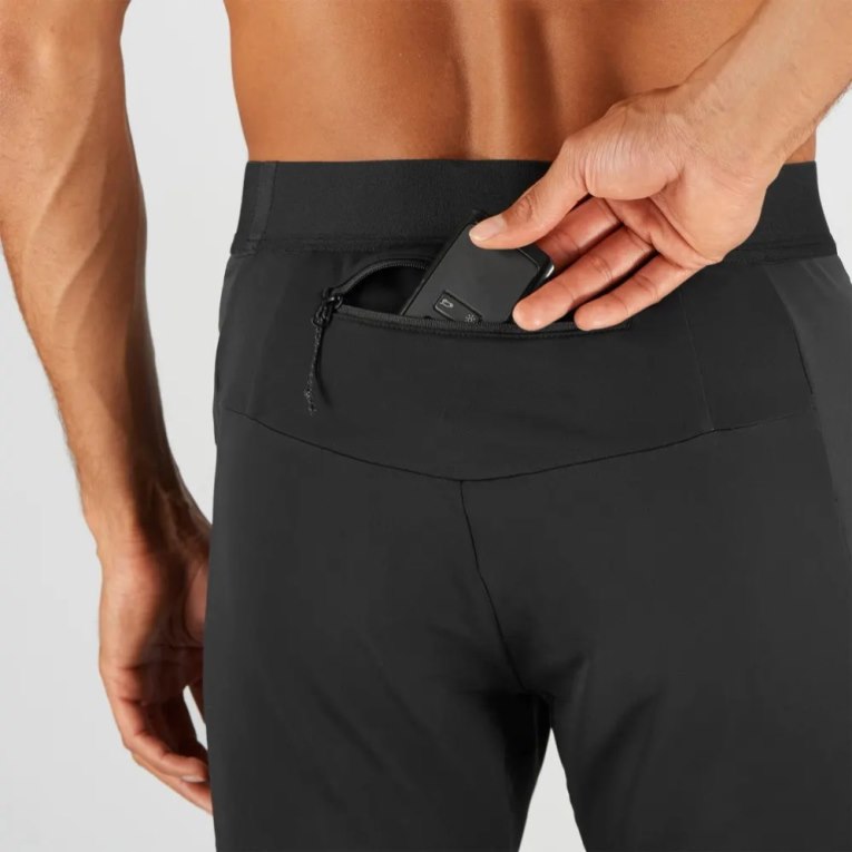 Salomon Gore Tex Infinium Windstopper Men's Running Tights Black | CA 23N97